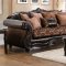 Elpis Sofa & Loveseat Set SM6404 Chenille Fabric & Faux Leather