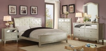 Adeline CM7282 Bedroom in Silver Tone w/Options [FABS-CM7282]