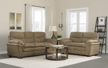 1036 Sofa in Mocha Microfiber w/Options [EGS-1036]