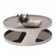 Chrome Finish & Round Glass Top Modern Coffee Table w/Options