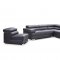 2119 Sectional Sofa in Black Leather by ESF