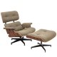 Zane Lounge Chair & Ottoman Set EL35OTW in Oatmeal by LeisureMod