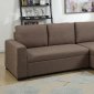 F6932 Convertible Sectional Sofa in Light Coffee Fabric by Boss