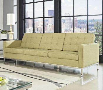 Loft Wool Sofa in Green by Modway w/Options [MWS-Loft Wool Green]