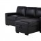 U01830 Sectional Sofa Bed in Blanche Charcoal/Black by Global