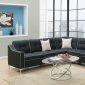 F6887 Sectional Sofa in Black Fabric by Boss