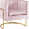 Carter Accent Chair 515 in Pink Velvet by Meridian