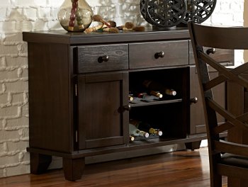 Hawn 2438-40 Server in Rich Walnut by Homelegance [HEBU-2438-40 Hawn]