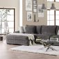 Sigge Sectional Sofa SM9109 in Charcoal Fabric w/Options