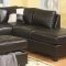 Cappuccino Bonded Leather Modern Sectional Sofa w/Ottoman