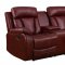 U97601 Motion Sofa in Burgundy PU by Global w/Options