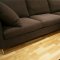 Brown Twill Fabric Modern Sectional Sofa w/Removable Cushions