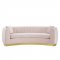 Enthusiastic Sofa in Pink Velvet Fabric by Modway