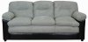 Light Grey Fabric and Bicast Modern Sofa & Loveseat w/Options