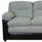 Light Grey Fabric and Bicast Modern Sofa & Loveseat w/Options