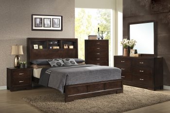 Helen Bedroom 5Pc Set in Walnut by Global w/Options [GFBS-Helen]