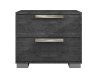 Hampton Nightstand Set of 2 in Gray Birch Lacquer by Casabianca