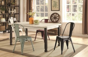 Bellany Dining Set 5Pc 104161 in Antique White by Coaster [CRDS-104161 Bellany]