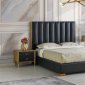 Eden Upholstered Bed B201 in Black Vinyl