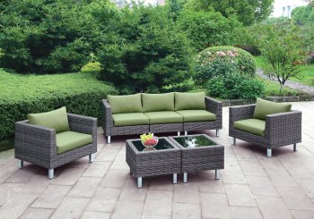 Lorena CM-OS2116 7Pc Outdoor Patio Set w/2 Tables [FAOUT-CM-OS2116-Lorena]