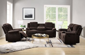 Madden Motion Sofa 55445 in Brown Chenille by Acme w/Options [AMS-55445 Madden]