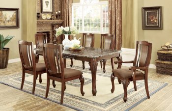 Johannesburg I CM3873 Dining Table in Brown Cherry w/Options [FADS-CM3873-Johannesburg I]