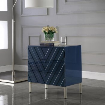 Collette Side Table 826 in Navy Blue Lacquer by Meridian [MRCT-826 Collette]