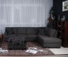 Alessandro Sectional Sofa - Dark Charcoal Fabric - Beverly Hills