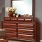 B2700G Bedroom in Oak w/6 Drawer Bed & Optional Casegoods