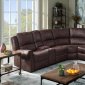 Milano U2197 Motion Sectional Sofa in Chocolate by Global