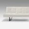 White or Black Leatherette Modern Sofa Bed Convertible