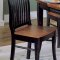 Black & Cherry Finish Modern 5Pc Dinette w/Wood Seats