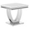 Kerwin Coffee Table 708538 White & Chrome by Coaster w/Options