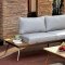 Evita Outdoor Patio Sectional CM-OS2582 in Light Gray & Oak