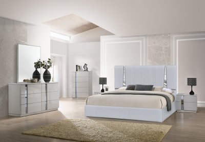 Matissee Bedroom Silver J&M w/Optional Palermo Gray Casegoods