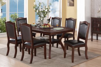 F2290 Dining Set 5Pc in Espresso by Poundex [PXDS-F2290]