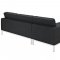 Loft Sectional Sofa in Dark Gray Fabric by Modway