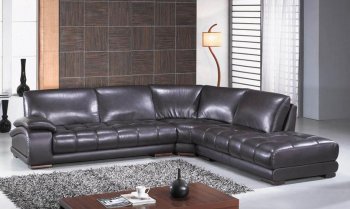 Richmond Dark Espresso Leather Sectional Sofa by VIG [VGSS-Richmond]