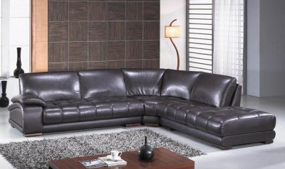 Richmond Dark Espresso Leather Sectional Sofa by VIG