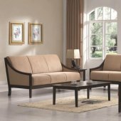 Beige Microfiber Modern 3Pc Sofa, Loveseat & Chair Set