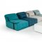 Jamie Sectional Sofa in Multi-Colored Blue Fabric by VIG