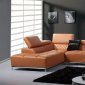 Citadel Sectional Sofa 8482 in Orange Half Leather by VIG