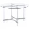 Keeling Dining Set 5Pc 108501 Clear & Chrome by Coaster