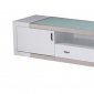 Franco TV Unit in White w/Glass Top by Whiteline Imports