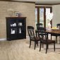 Black & Cherry Two-Tone Finish Modern 5Pc Dining Set w/Options