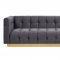 Roma Sofa in Grey Velvet Fabric by TOV