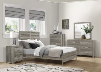 Mandan 5Pc Bedroom Set 1910GY in Weathered Gray by Homelegance [HEBS-1910GY-Mandan]