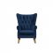 Adonis Accent Chair Set of 2 59519 in Navy Blue Velvet by Acme