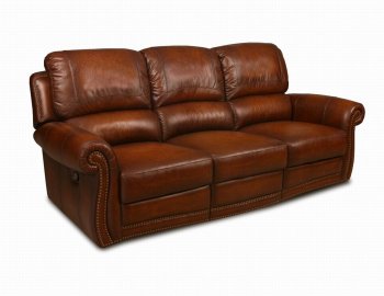 Leather Italia Light Brown Motion Parker Sofa & Loveseat Set [LIS-M366 Parker]