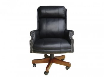 Black, Burgundy or Brown Top Grain Leather Classic Office Chair [PHOC-170]